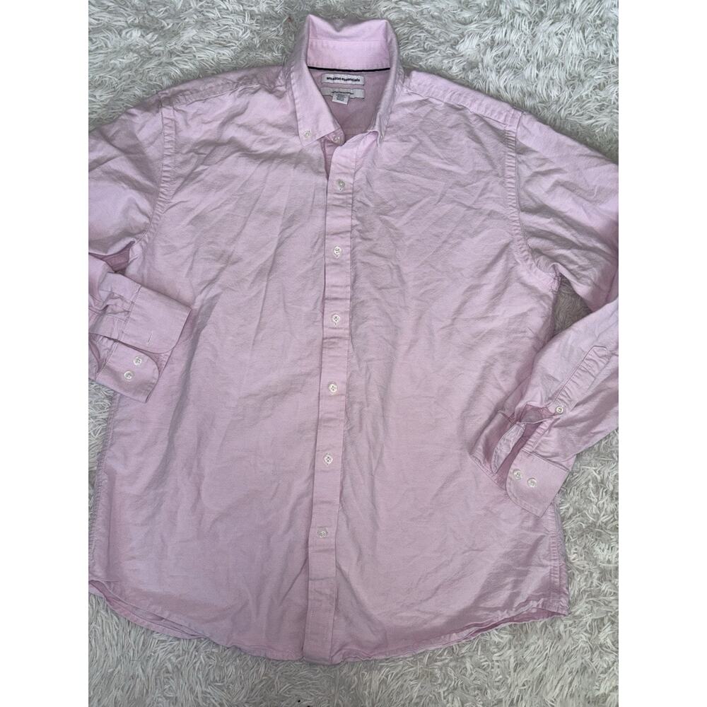 Amazon Essentials Men’s L Pink Classic Long Sleeved Button Down Oxford.